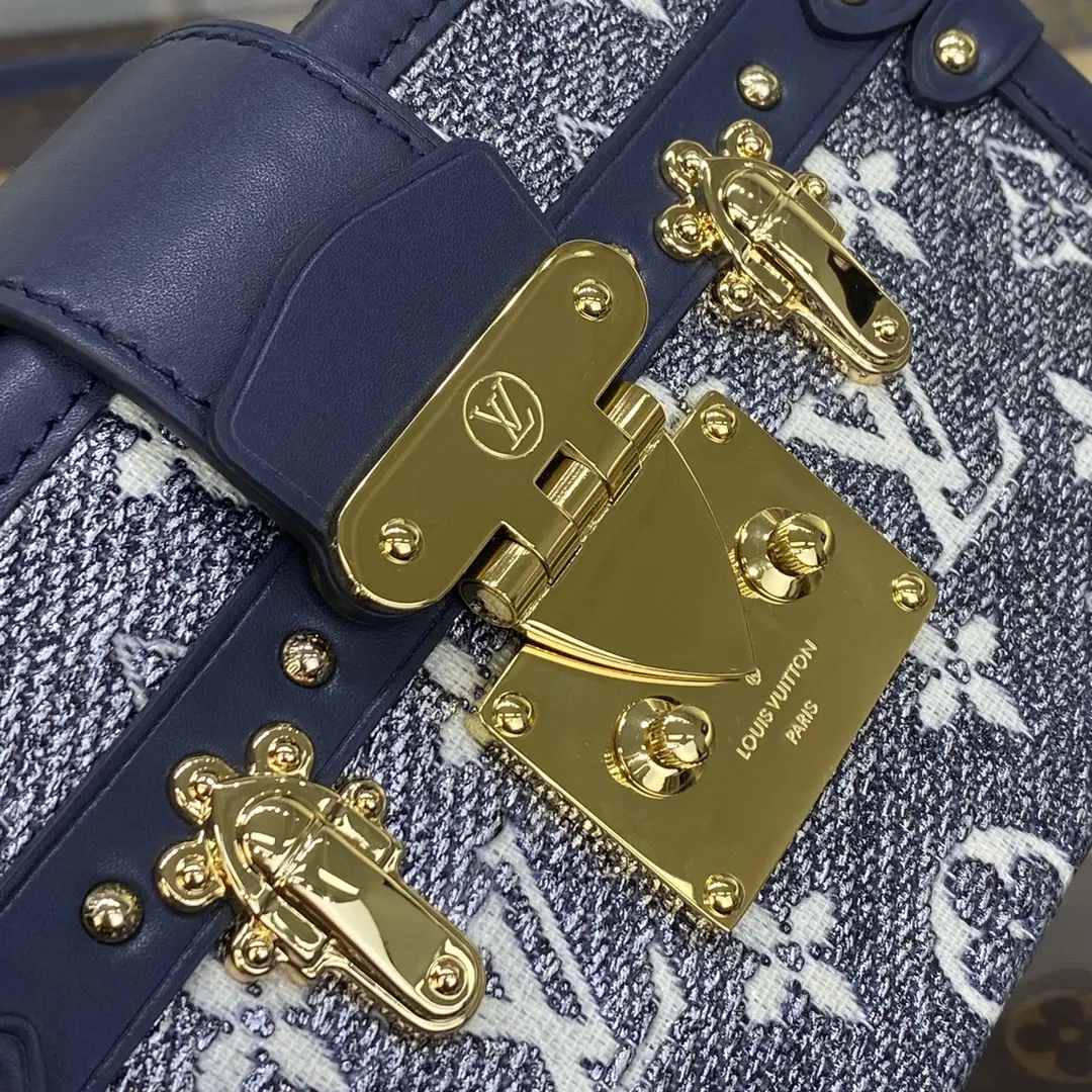 monogram petite malle handbag blue m22882 blue 7