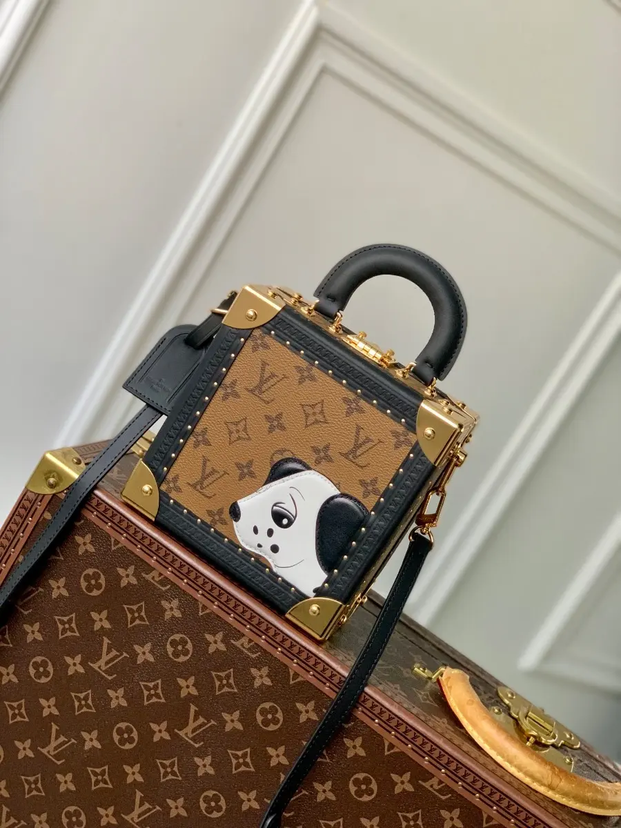 monogram reverse canvas mini square trunk m11206 11