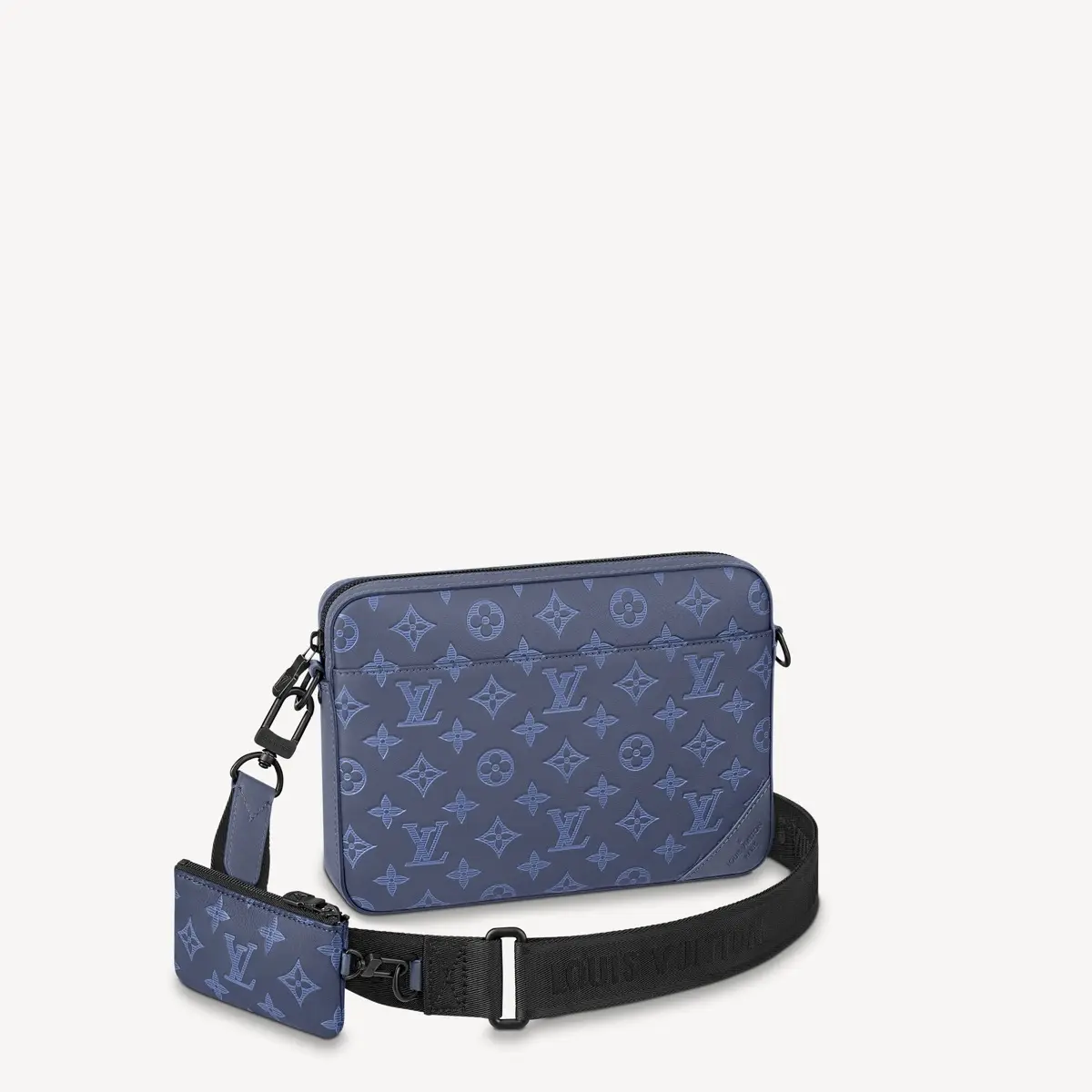 monogram shadow duo messenger bag navy blue m45730 1 monogram shadow duo messenger bag navy blue m45730 1