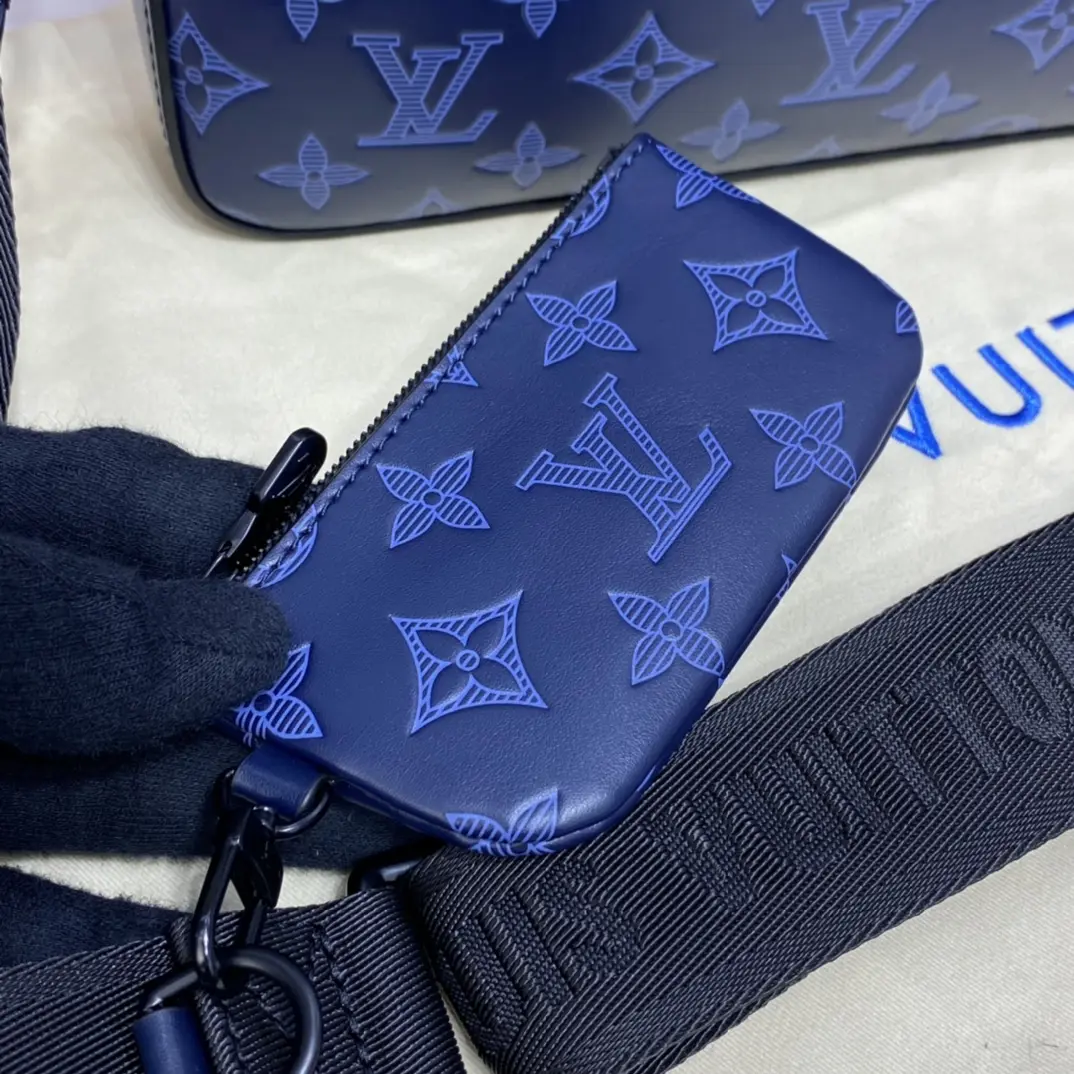 monogram shadow duo messenger bag navy blue m45730 11