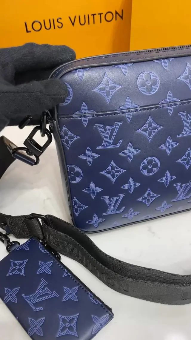 monogram shadow duo messenger bag navy blue m45730 4