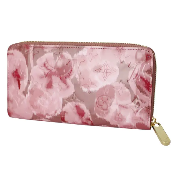 monogram vernis embossed zippy wallet suede rose m90020 1 1