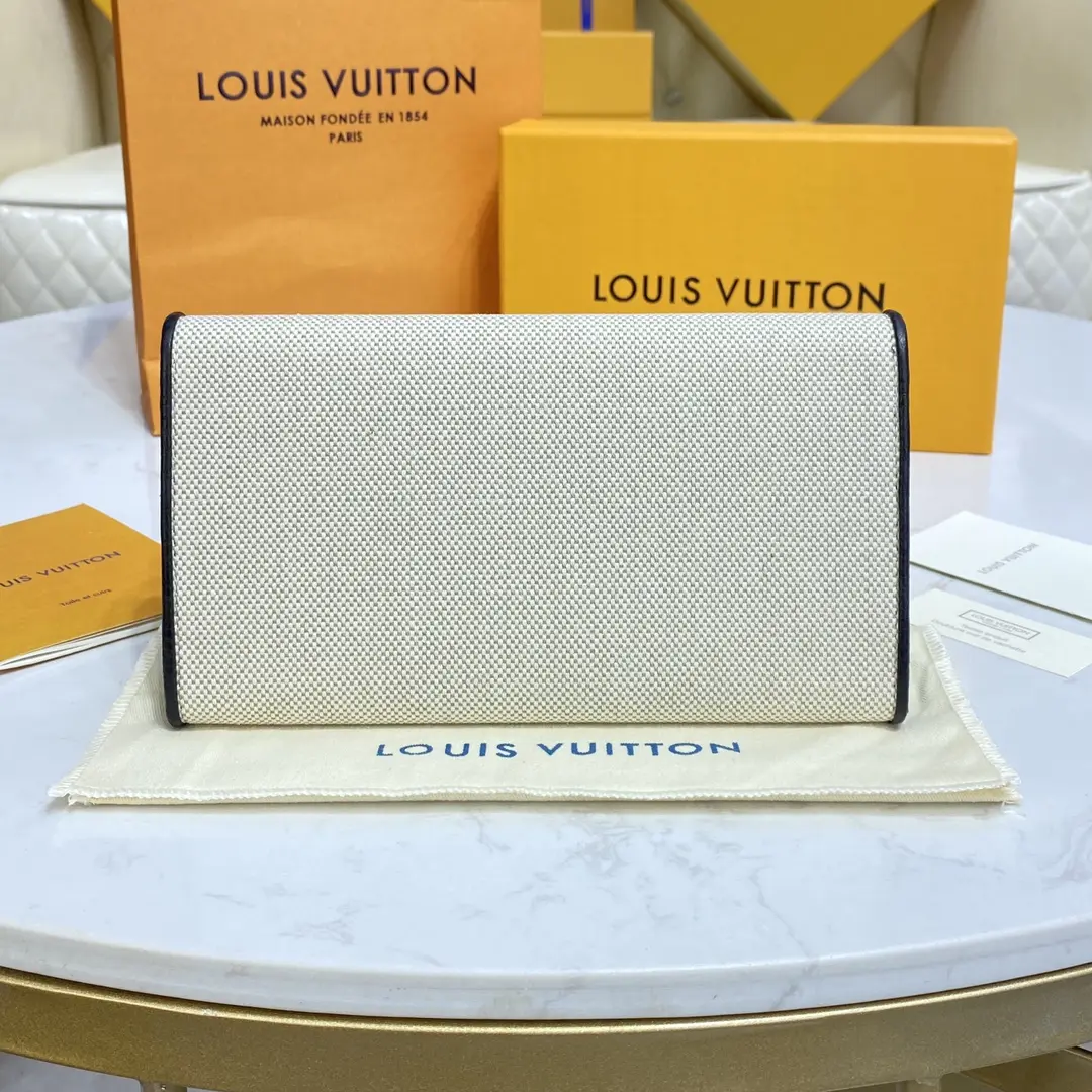 natural canvas capucines wallet m81305 2
