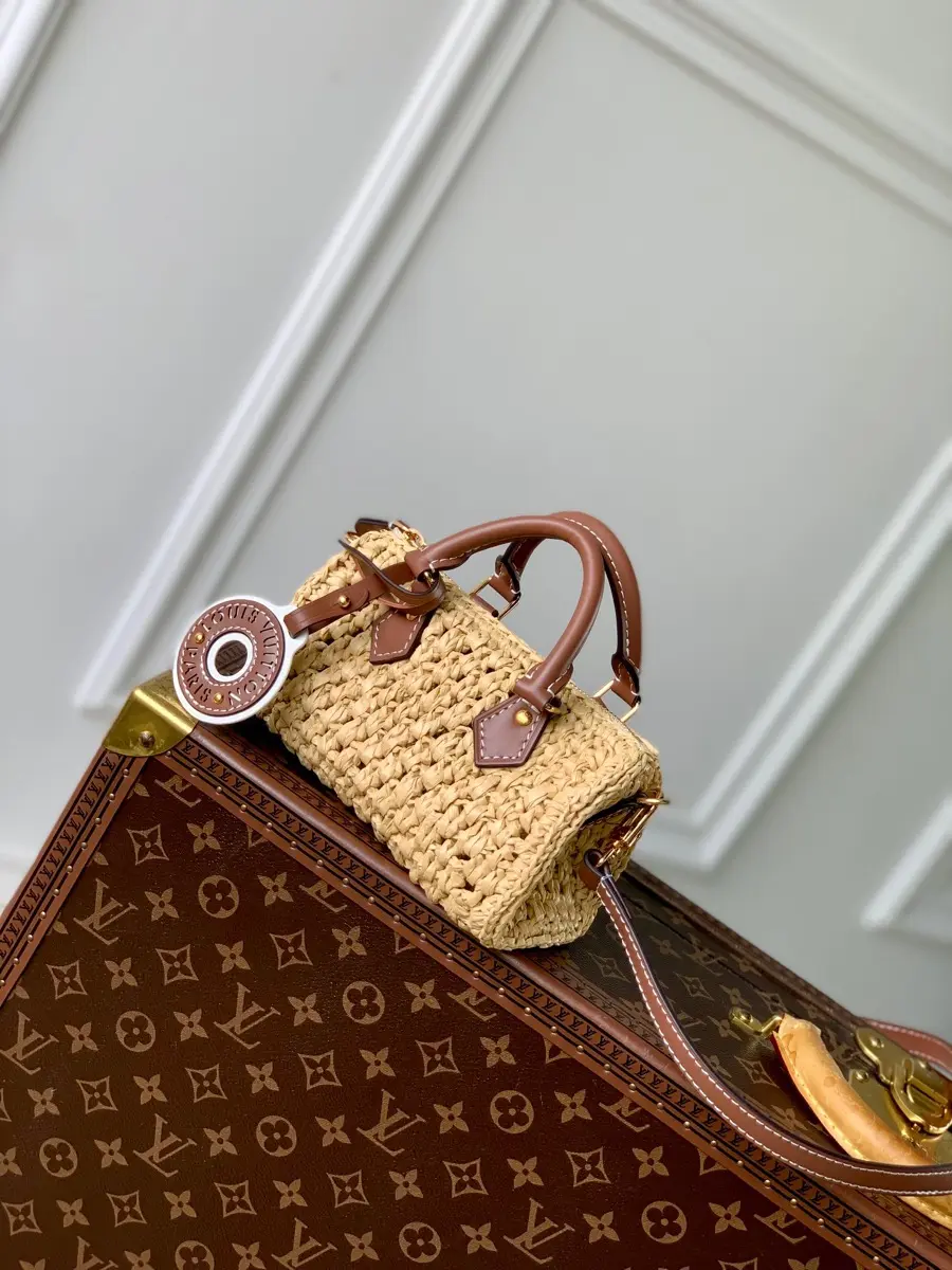 natural raffia nano speedy bag m83525 2