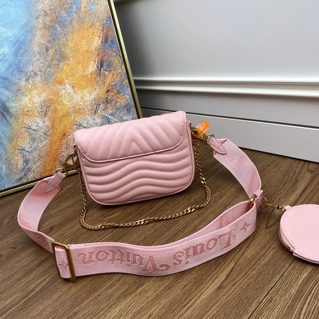new wave multi pochette crossbody handbag rose ballerine pink m56468 6