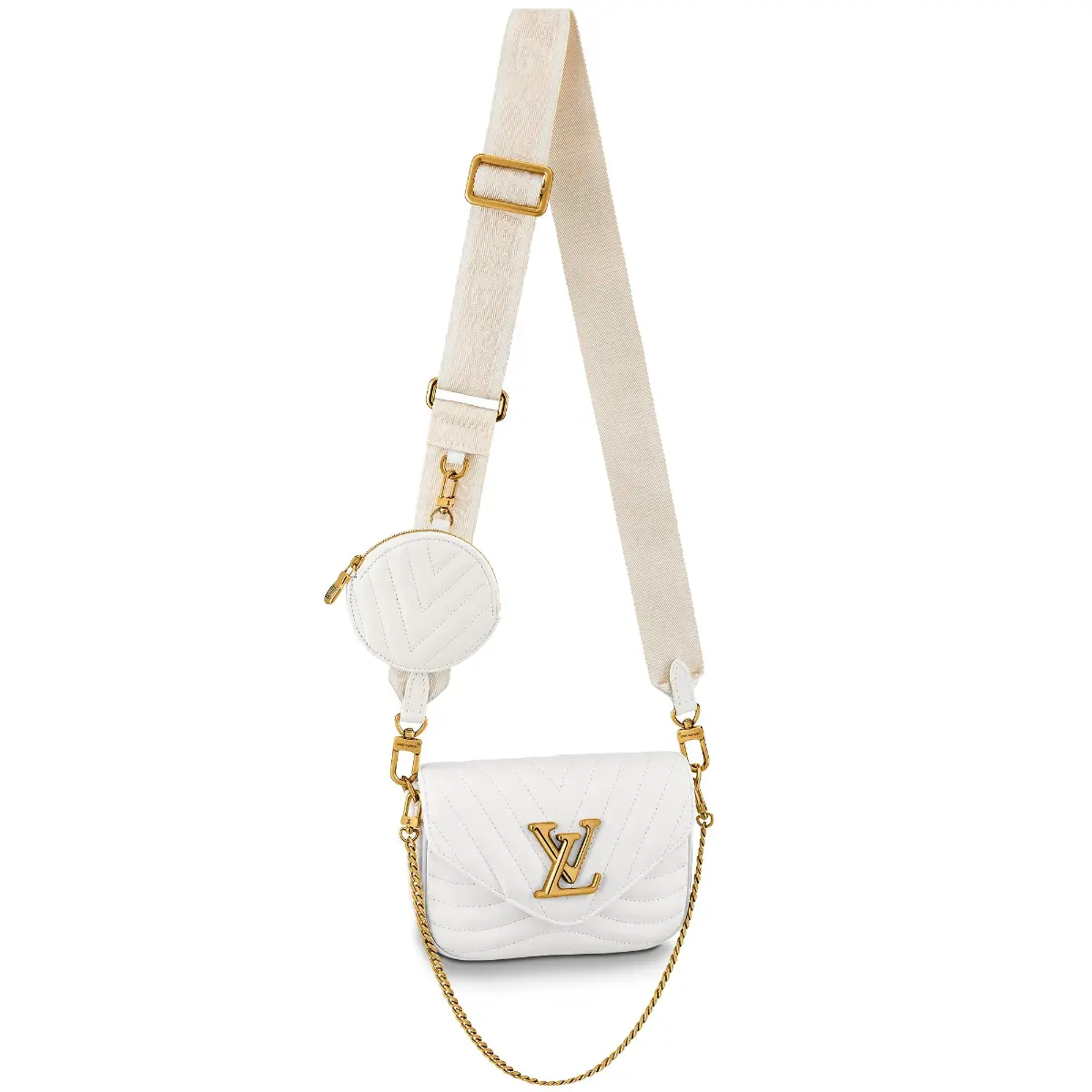 new wave multi pochette crossbody handbag snow white m56466 1 new wave multi pochette crossbody handbag snow white m56466 1