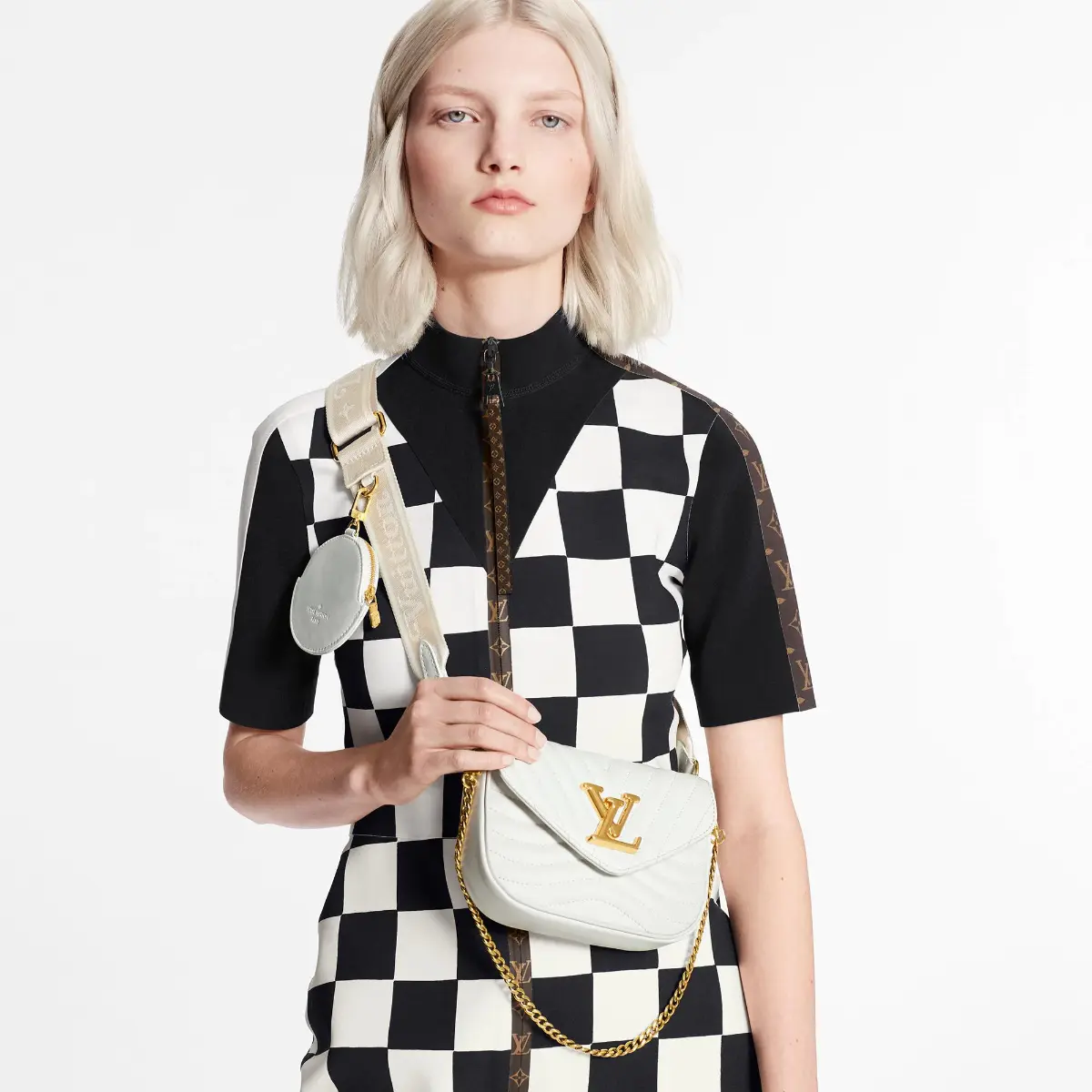 new wave multi pochette crossbody handbag snow white m56466 3 new wave multi pochette crossbody handbag snow white m56466 3