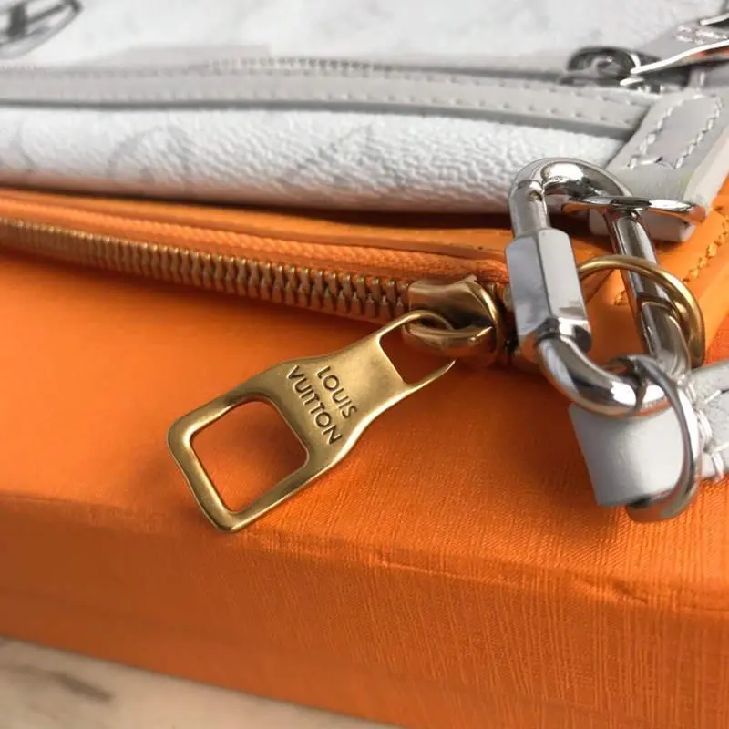 ocher monogram denim flat messenger bag m44640 8