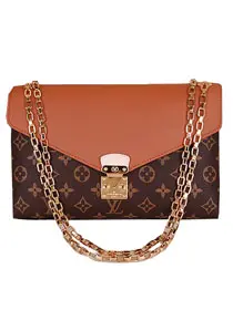 pallas chain shoulder bag brown m41200 1 1