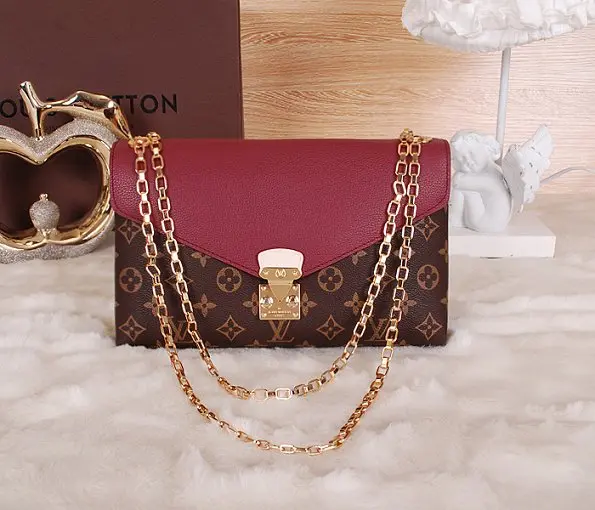 pallas chain shoulder bag wine red m41200 4 3