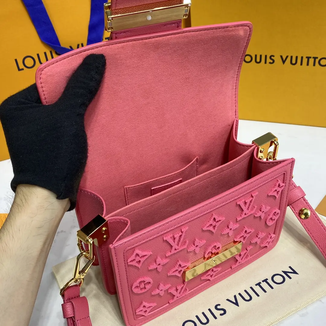 rose fluo mini dauphine handbag m20747 3