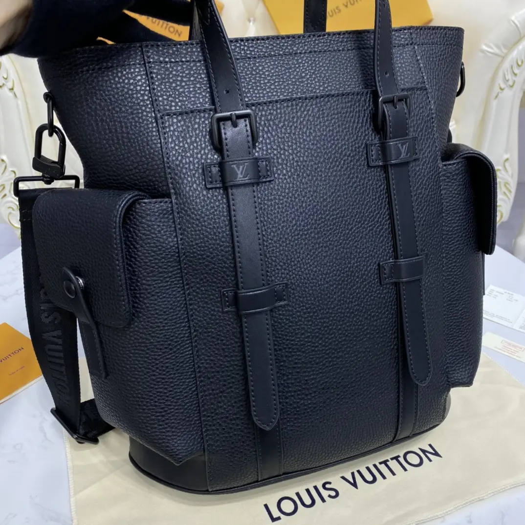 taurillon leather classic christopher backpack black m58479 5