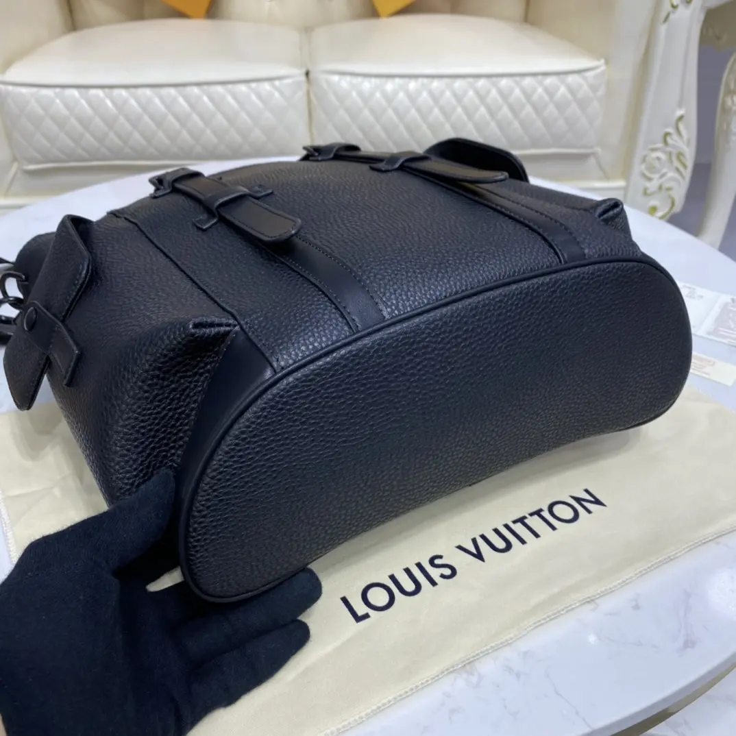 taurillon leather classic christopher backpack black m58479 8