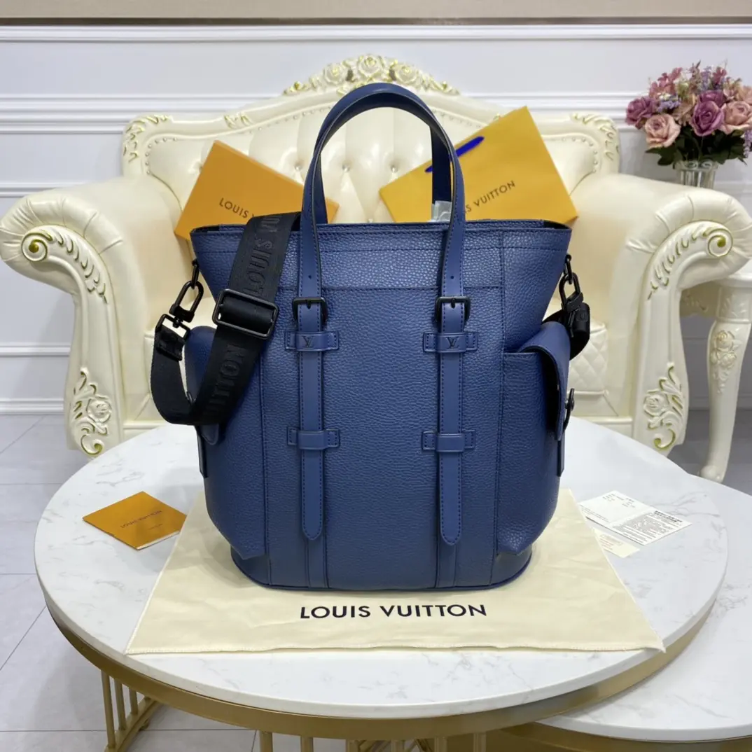 taurillon leather classic christopher backpack blue m58479 blue 1 taurillon leather classic christopher backpack blue m58479 blue 1
