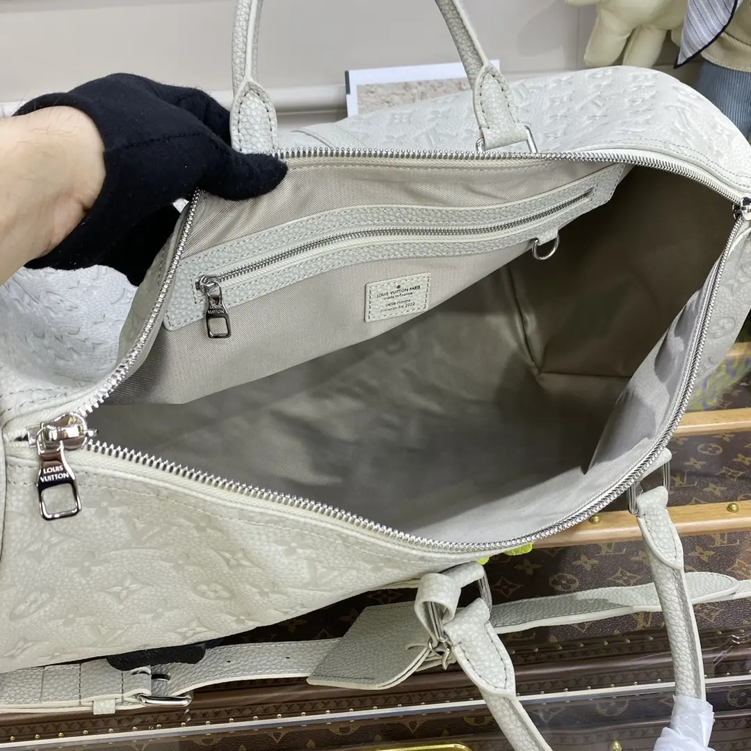 taurillon monogram keepall 50 bag cream m20901 cream 3 taurillon monogram keepall 50 bag cream m20901 cream 3