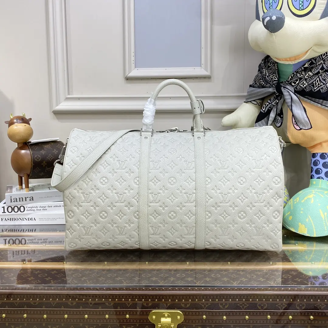 taurillon monogram keepall 50 bag cream m20901 cream 4 taurillon monogram keepall 50 bag cream m20901 cream 4