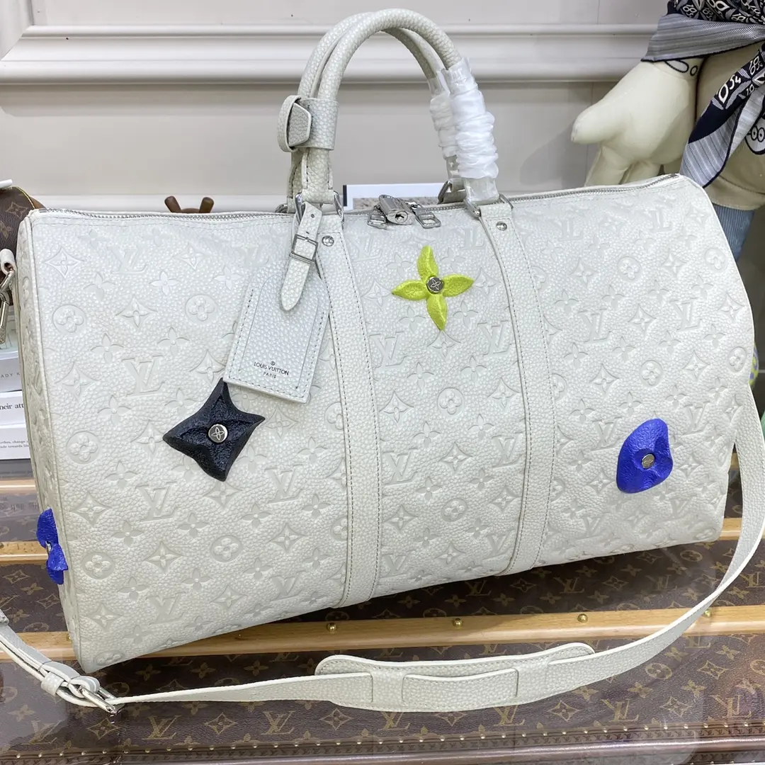 taurillon monogram keepall 50 bag cream m20901 cream 8 taurillon monogram keepall 50 bag cream m20901 cream 8