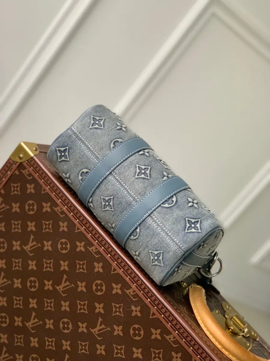 washed denim keepall bandouliere 25 handbag m22762 1 6 washed denim keepall bandouliere 25 handbag m22762 1 6