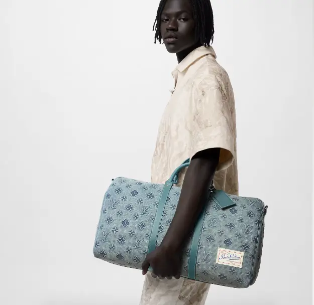 washed denim keepall bandouliere 50 handbag m22532 1 2 washed denim keepall bandouliere 50 handbag m22532 1 2