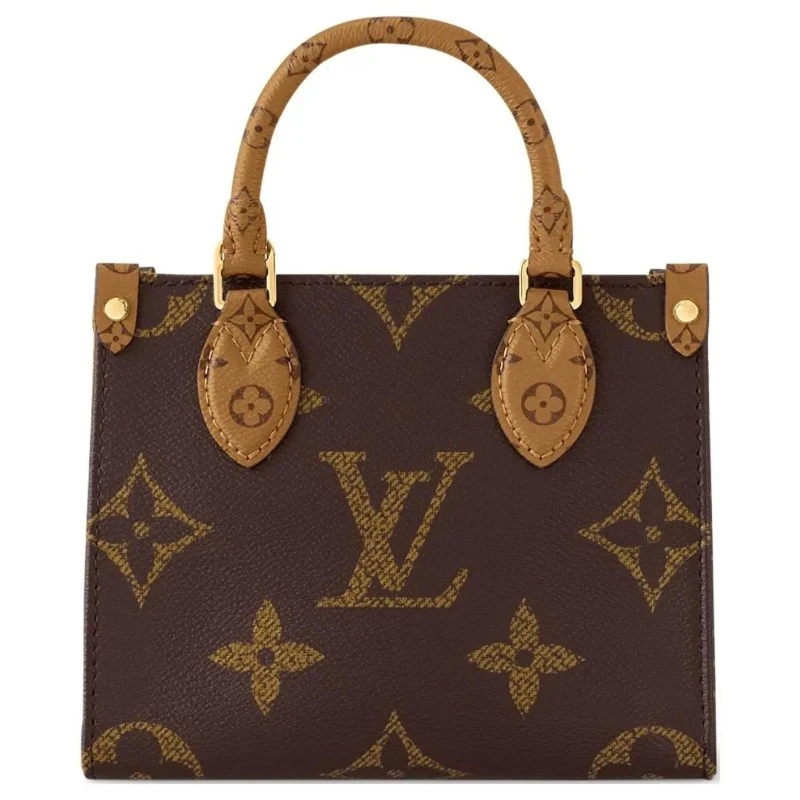 (wmns) louis vuitton onthego bb monogram reverse canvas handbag brown m46839 m46839 2