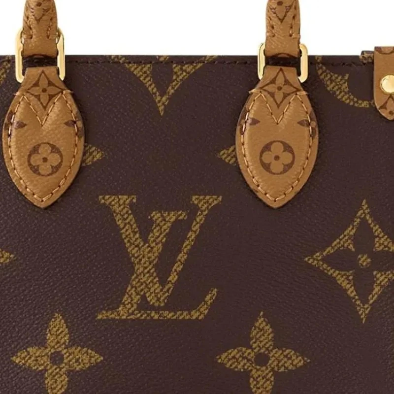 (wmns) louis vuitton onthego bb monogram reverse canvas handbag brown m46839 m46839 5